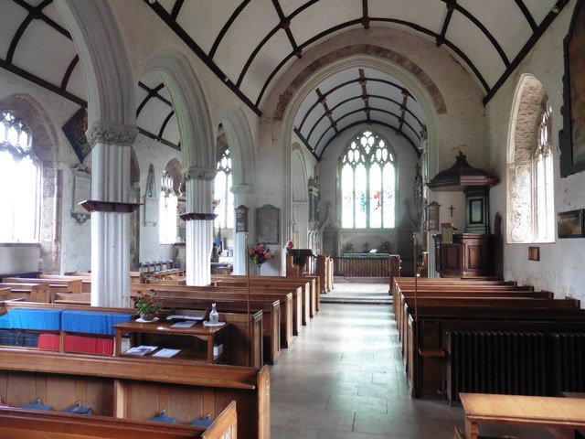 Interior, Church of St Cyr and St... © Roger Cornfoot cc-by-sa/2.0 ...