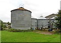 SX8798 : Storage silos at Home Farm by Roger Cornfoot