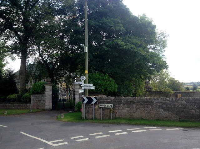 Signposts and Lane Junction in Slade Hooton