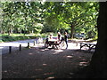 Cyclists at Burnham Beeches cafe