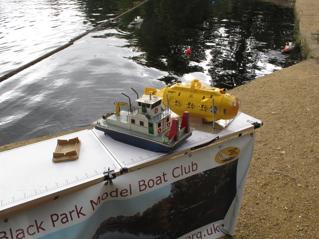 Black Park Model Boat regatta - display includes submarine