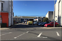 SY6779 : Entrance to Weymouth bus station, King Street by Robin Stott