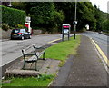 Bench, phonebox and speed camera sign, Hafodyrynys