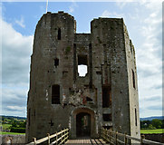 SO4108 : The Great Tower, Raglan Castle by Philip Pankhurst