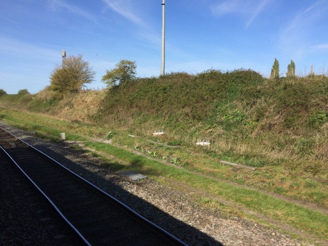 View from a Reading-Swindon train - Mobile phone masts near Breaches Copse