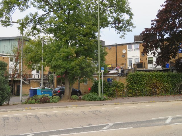 Rear view of Victoria Road shops