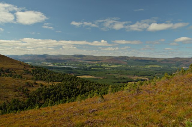 View over Spey Valley from Allt a' Mharcaidh Valley, Cairngorms