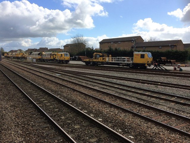 View from a Reading-Swindon train - Railway sidings, Swindon