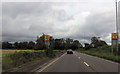 Approaching road junction near Wood Lea