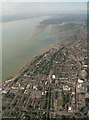 Southend and coast towards Canvey Island: aerial 2017