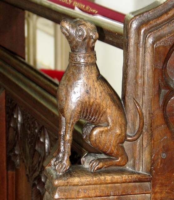 St Michael's church in Hockering - medieval bench end