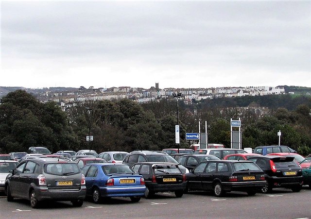 Car park at Summerfields Leisure Centre, Hastings