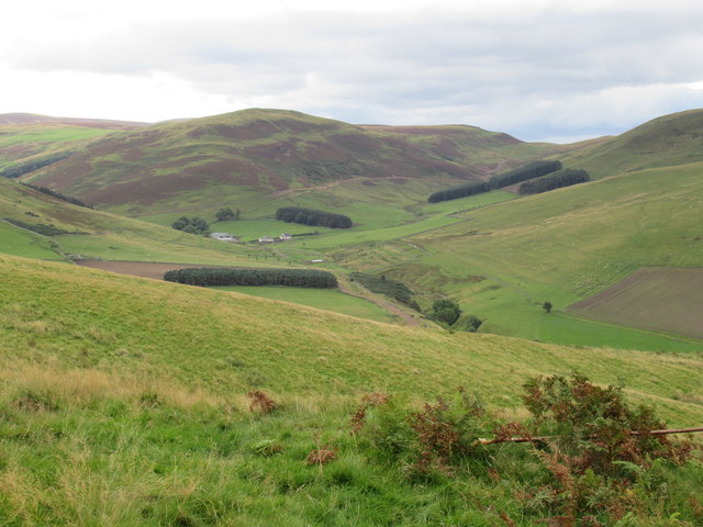 View south-west from above Mowhaugh near Yetholm