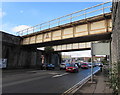 Two railway bridges over Penarth Road, Grangetown, Cardiff