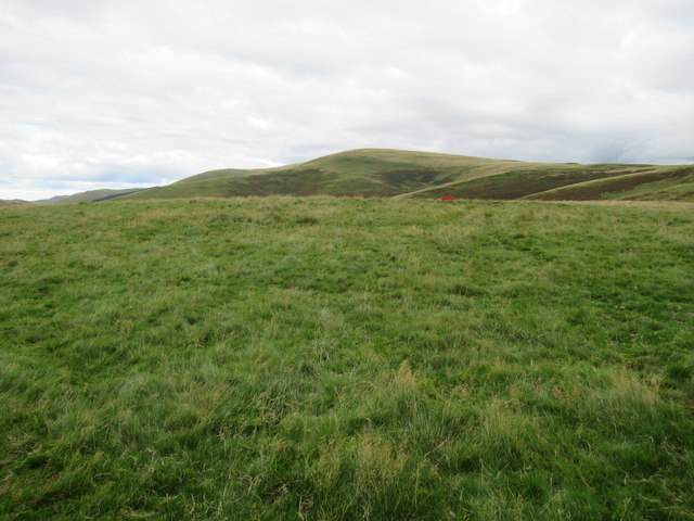 View north-east from top of north ridge of White Law near Yetholm