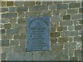 Sawley Parish Room, dedicatory plaque