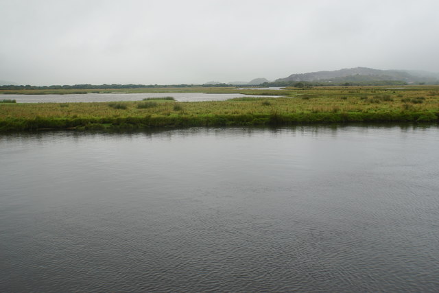Glaslyn Marshes in rain and mist