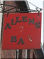 Allens Bar sign