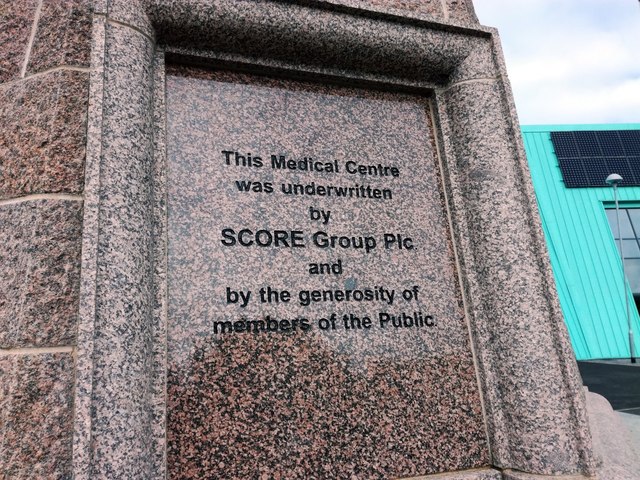 Crimond Medical Centre and Community Hub: inscription on cross