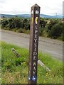 A Speyside Way marker post near Spey Bay