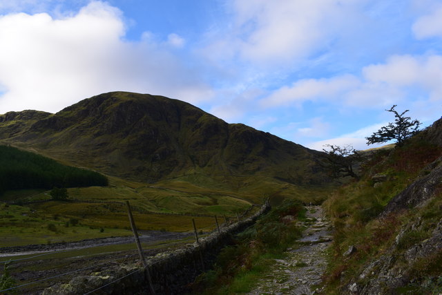 Haweswater northern shore path at Mardale Head