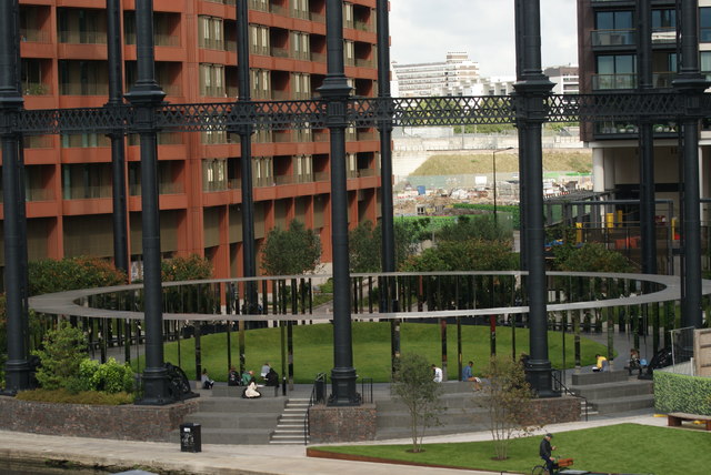 View of Gasholder Park from the top of the Victorian Waterpoint #2