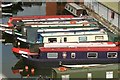 View of narrowboats moored on the Regent