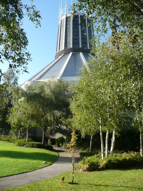 The garden of the Roman Catholic Cathedral, Liverpool