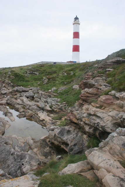 Rocks below Tarbat Ness Lighthouse