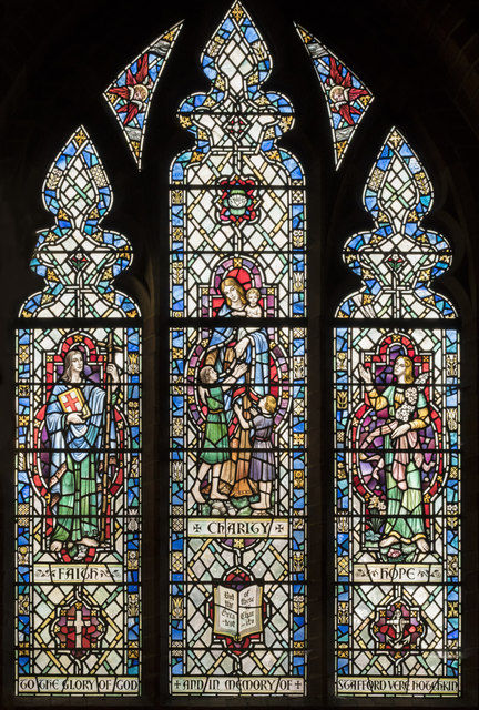Stained glass window, St Peter's church, Woodhall Spa