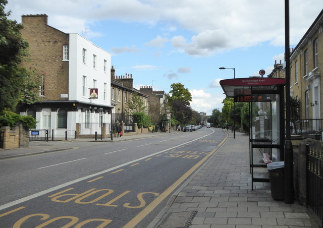 Bus stop in Graham Road Dalston