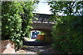 Railway bridge over footpath