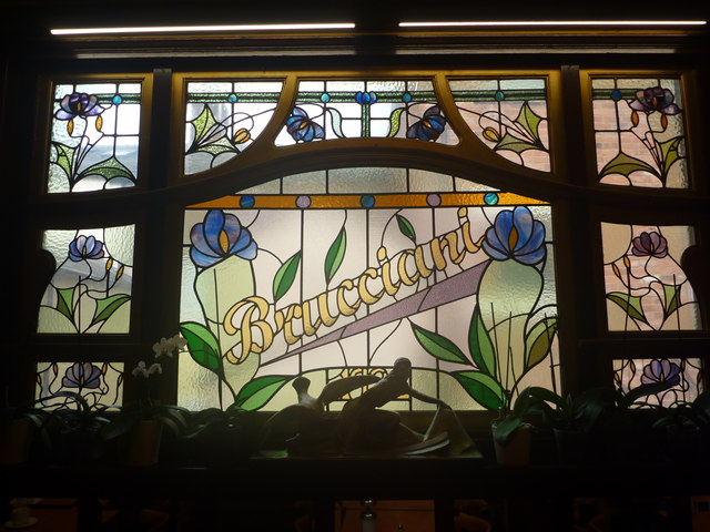Preston Interiors : Rear Window in Brucciani Cafe