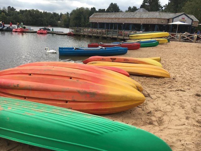 Boats on the beach at Center Parcs