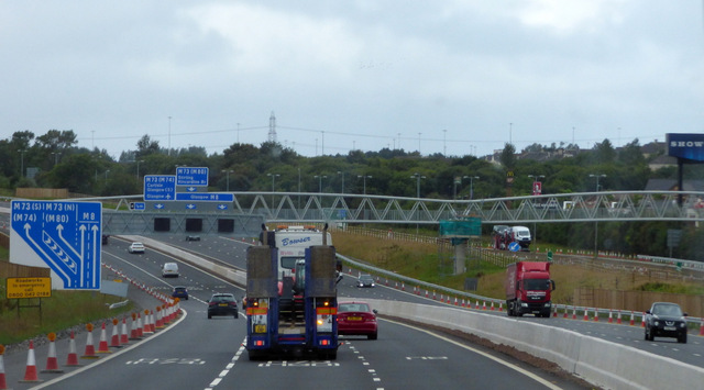 The M8 Motorway "missing Link" At... © Thomas Nugent Cc-by-sa/2.0 ...