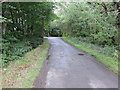 Road near the entrance to Breconside