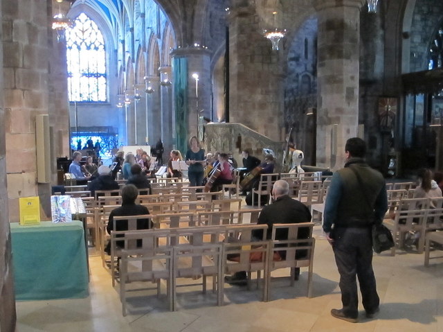 Music rehearsal in St. Giles Cathedral, Edinburgh