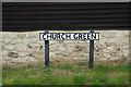TF7715 : Church Green sign by Geographer
