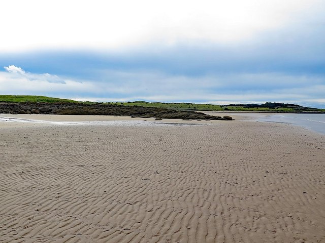 Low tide below West Links