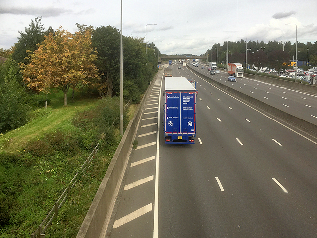 Northbound M1 at Trowell Services