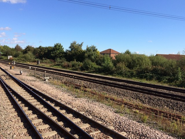 View from a Didcot-Worcester train - approaching Didcot North Junction