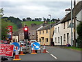 Roadworks in Llyswen