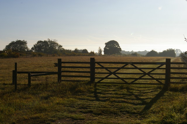 Gate into field north of Round Plantation