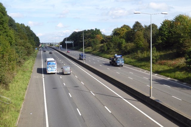 The M5 motorway near Romsley