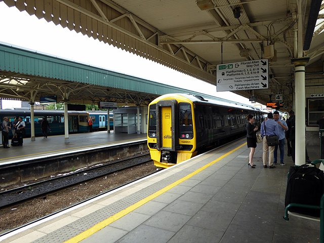 A train from Portsmouth just arrived at Cardiff Central