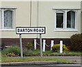 Barton Road sign