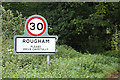 Rougham Village Name sign on Ipswich Road