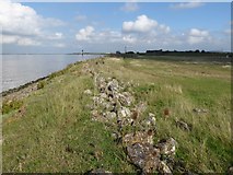 TQ6874 : The Saxon Shore Way near Shornmead Fort by Marathon