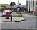 King Street signpost and pillarbox, Wigan