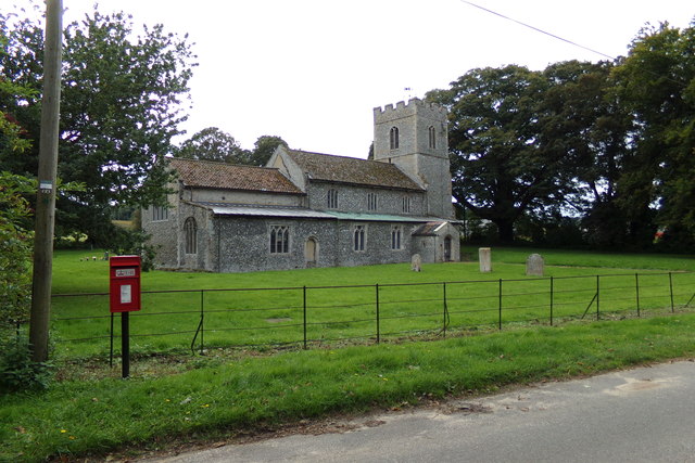 South Acre Postbox & St. George's Church